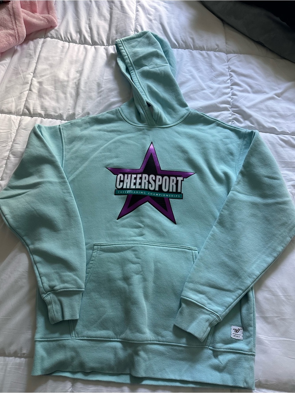 Cheersport Mint Green Hooded Sweatshirt with Star Logo